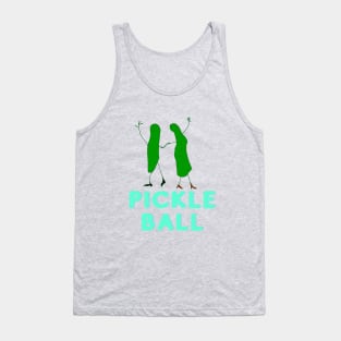 Pickle, Pickleball, Ball, Dancing, Funny T-Shirt, Funny Tee, Badly Drawn, Bad Drawing Tank Top